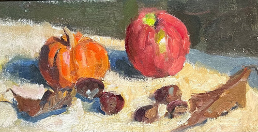 Apple, Pumpkin and Chestnuts (6 x 12 Inches)