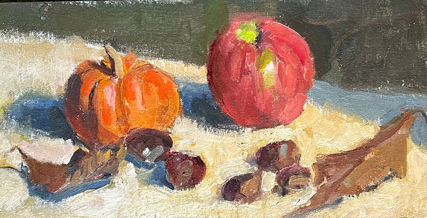 Apple, Pumpkin and Chestnuts (6 x 12 Inches)