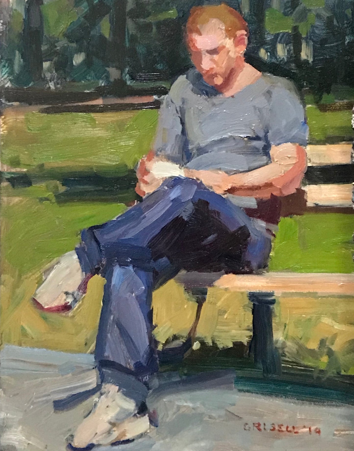 Reading al Fresco (10 x 8 Inches)