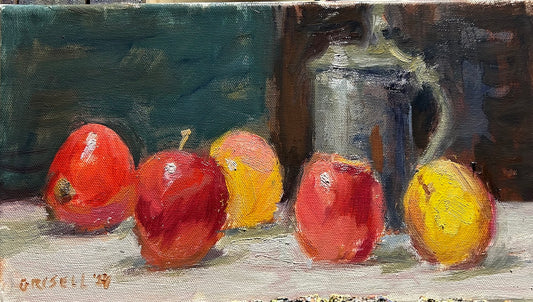 Apples and Tankard (7 x 14 Inches)