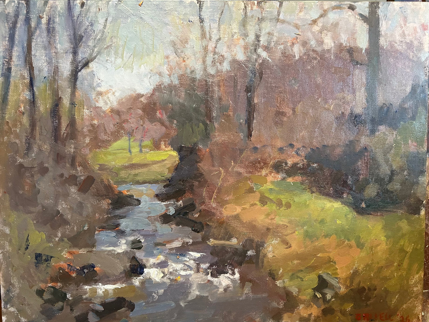 April: Where a Mill Once Stood (16 x 20 Inches)