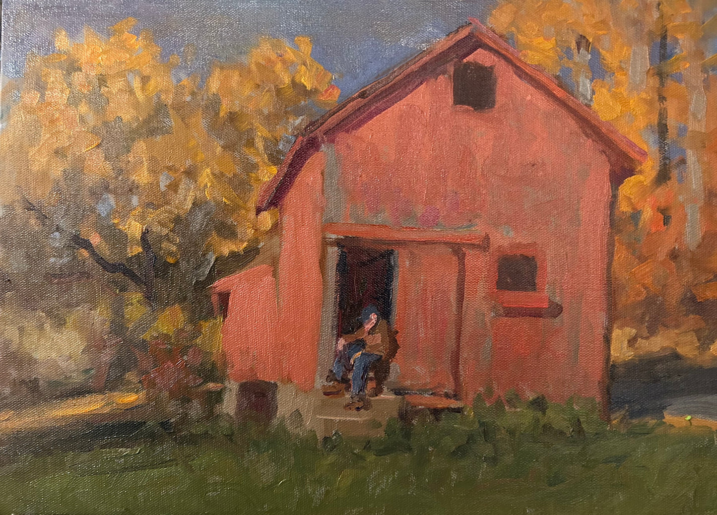 Bill at the Barn Door (12 x 16 Inches)