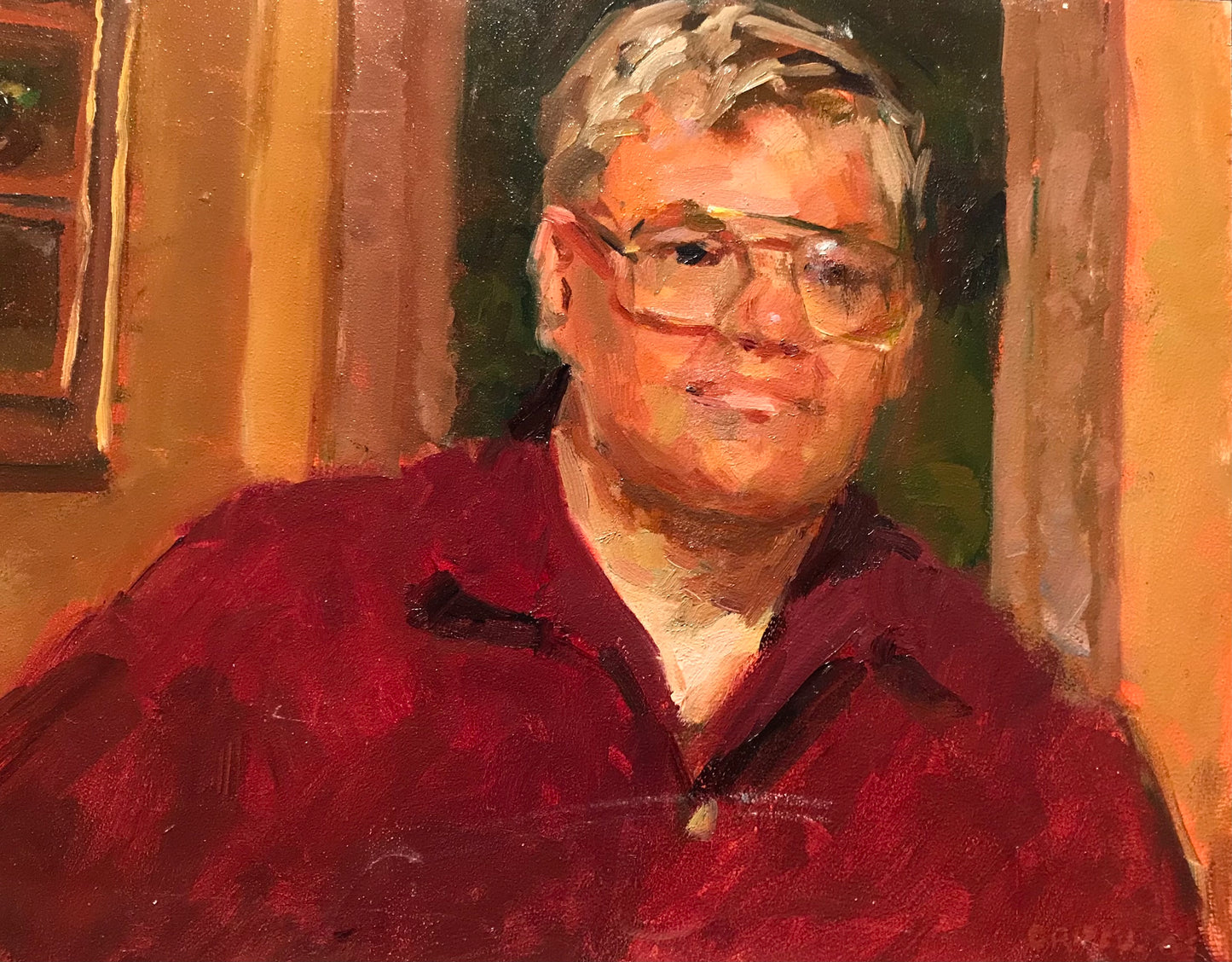 Bill in Red Shirt (12 x 18 Inches)