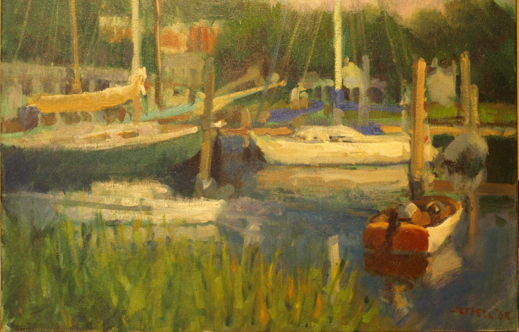 Boats in Mystic (16 x 20 Inches)