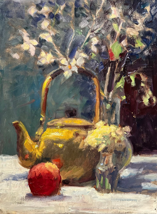 Dogwood and Teakettle (24 x 18 Inches)