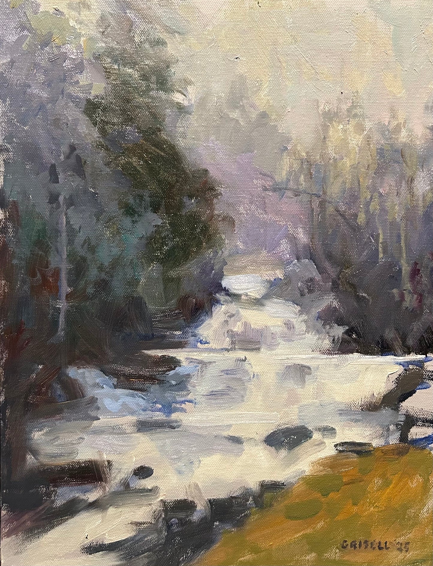 Foggy Day at Kent Falls (16 x 12 Inches)