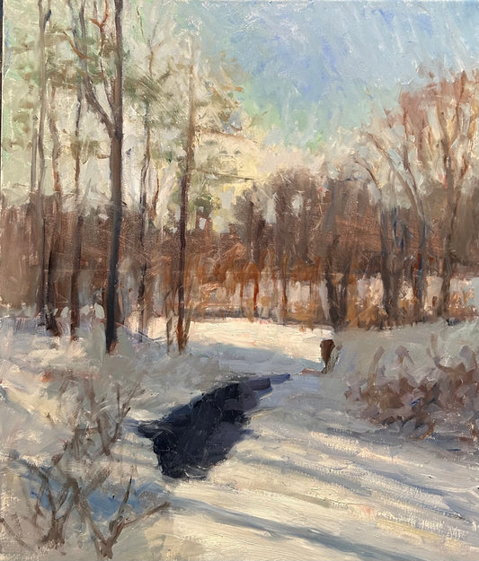 Frozen Brook, Midwinter (24 x 20 Inches)