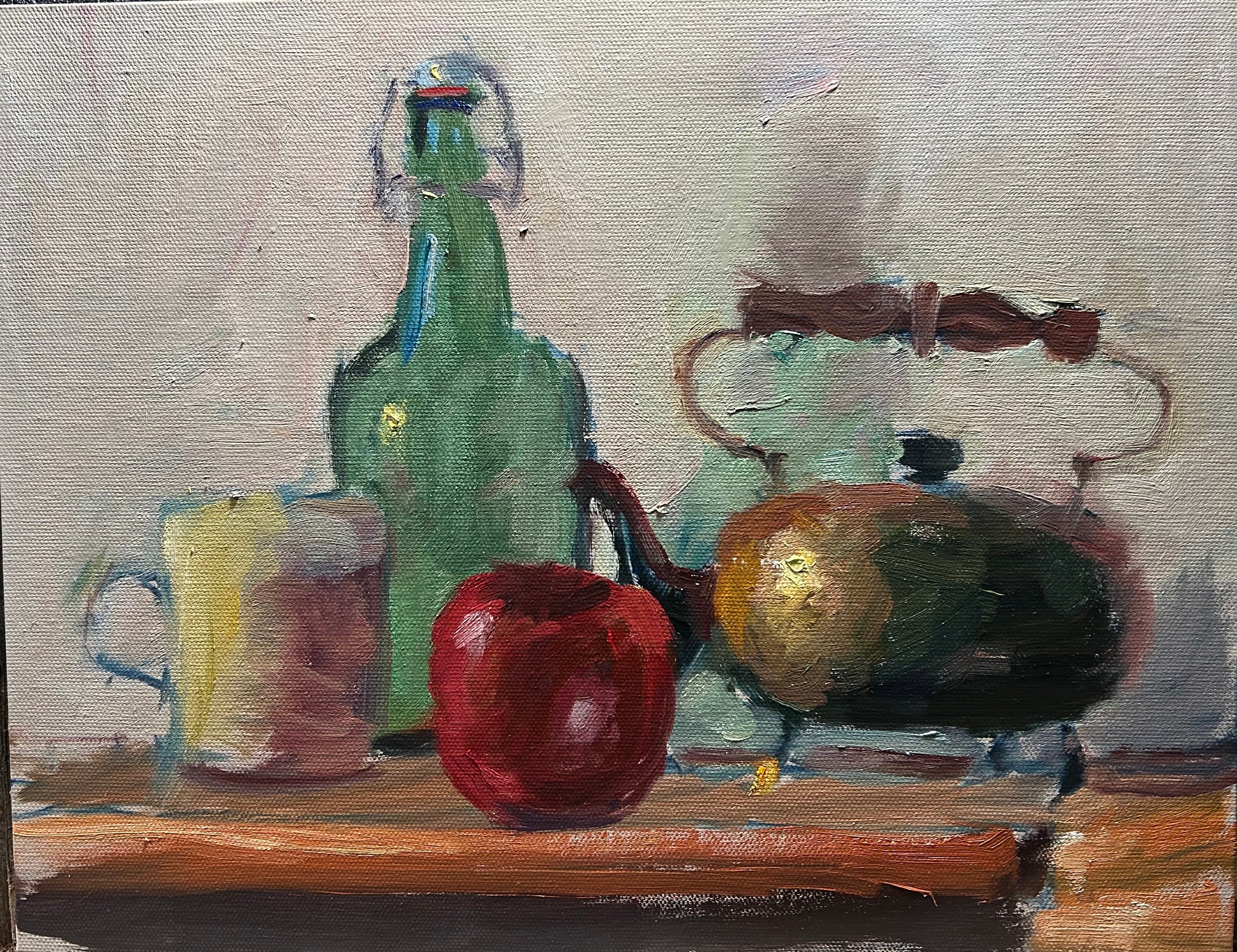 Green Bottle” (11 x 14 Inches) – Susan Grisell Fine Art