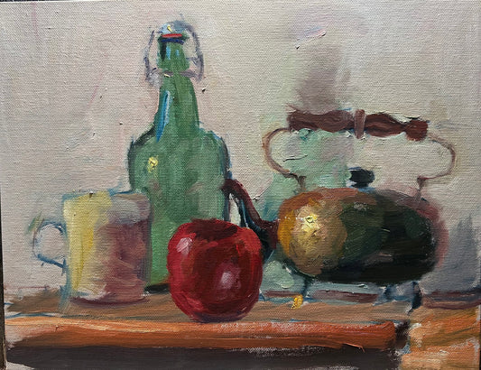 “Green Bottle” (11 x 14 Inches)