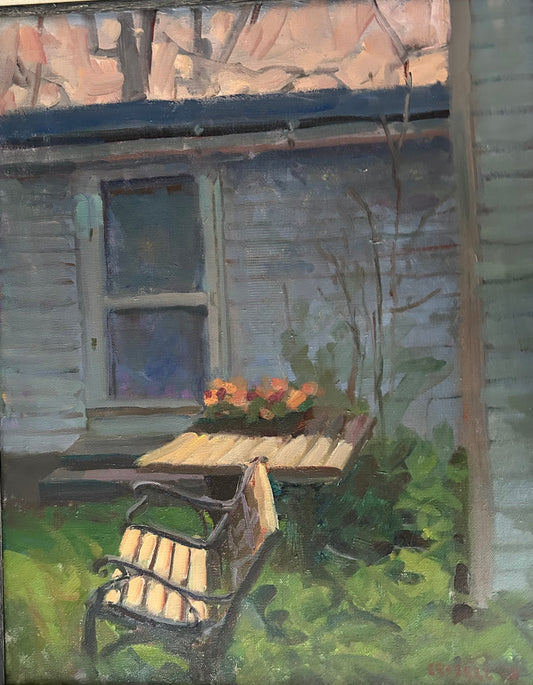 "Bench in Sunlight" (20 x 6 Inches)