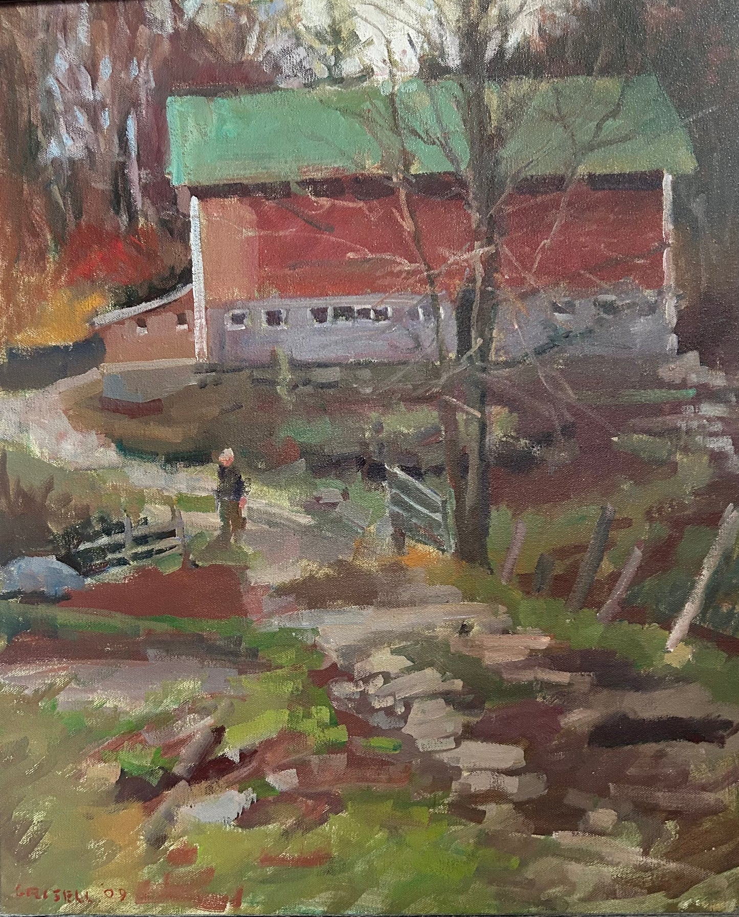 "Rocky Path: The Hipp Farm" (24 x 18 Inches)