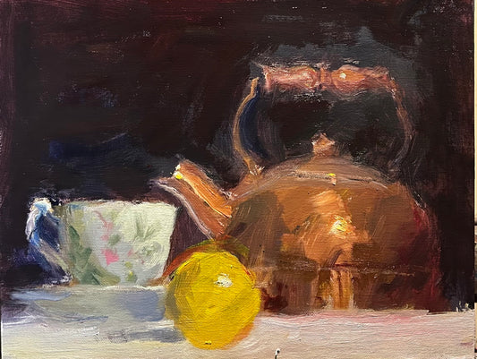 "Teacup, Kettle, and Lemon" (11 x 14 Inches)