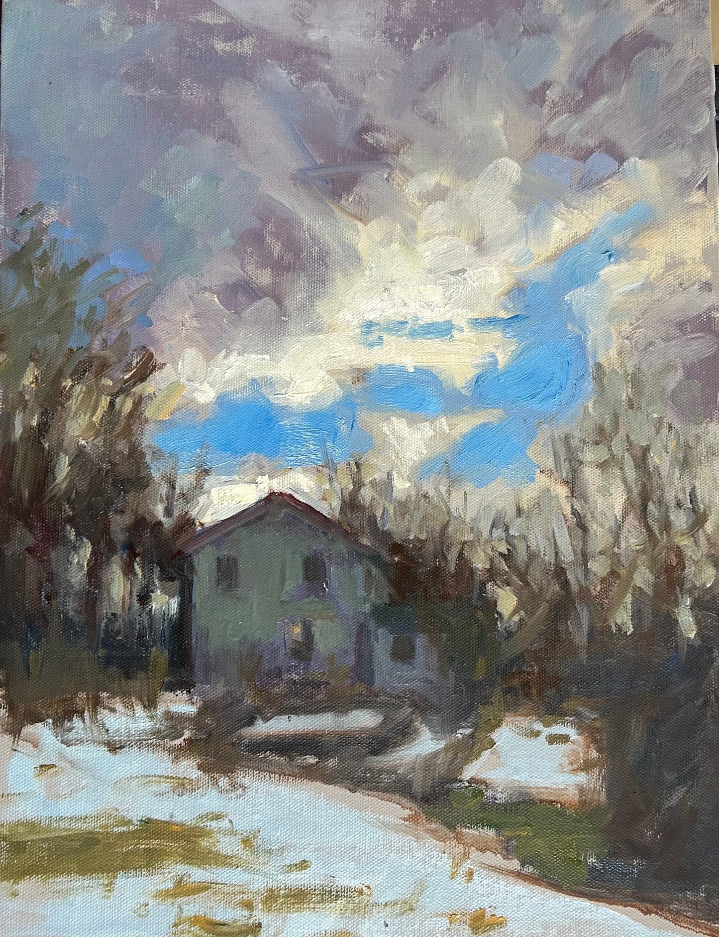 Melting Snow (16 x 12 Inches)