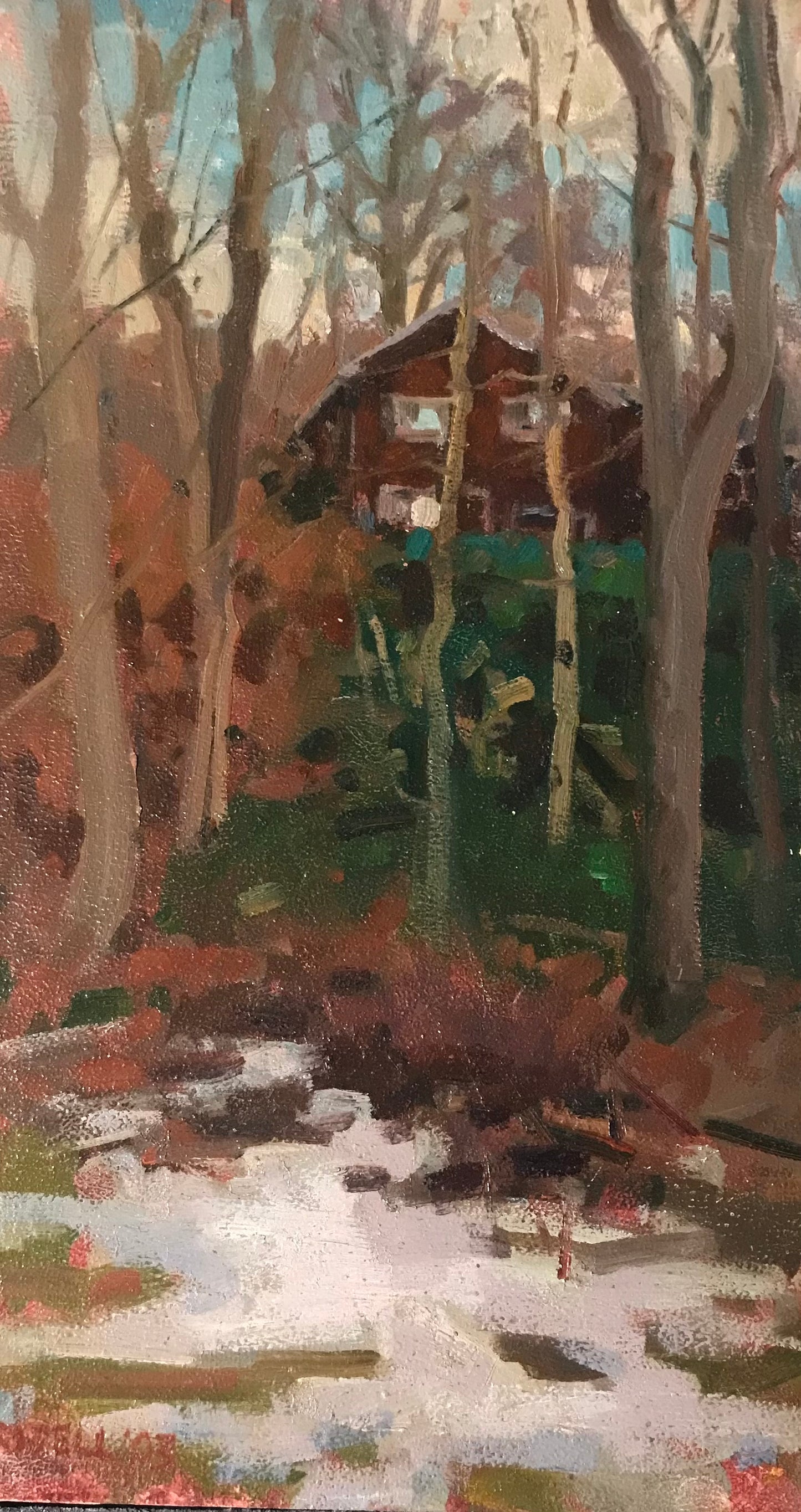 My House from the Valley (16 x 9 Inches)