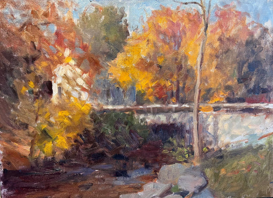 October in Milton Center (12 x 16 Inches)