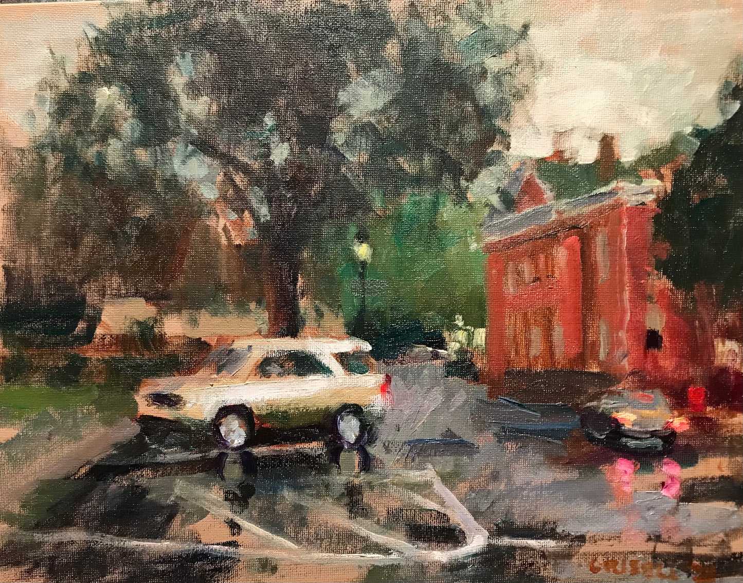 Rainy Day, New Milford (11 x 14 Inches)