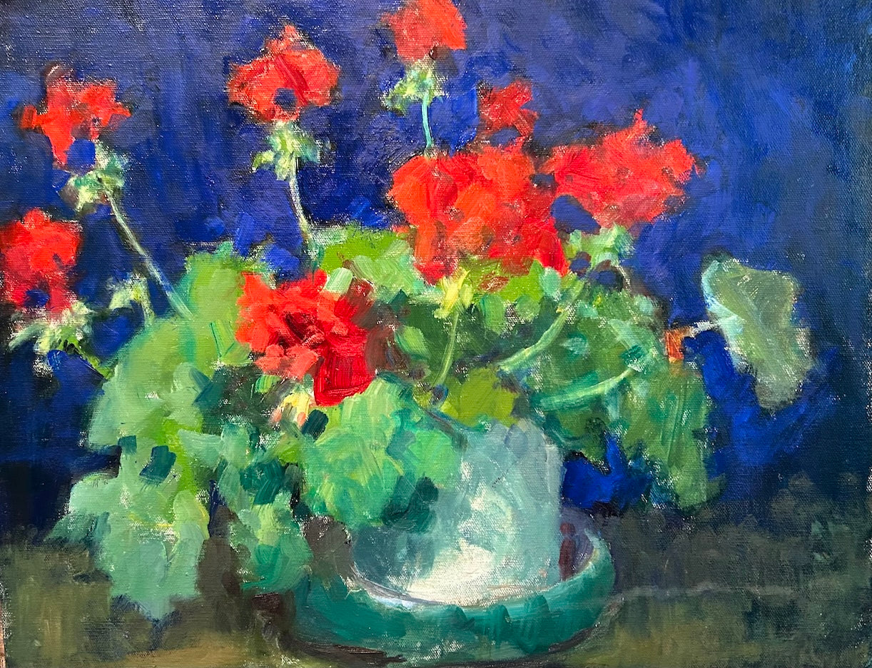 Red Geranium (16 x 20 Inches)