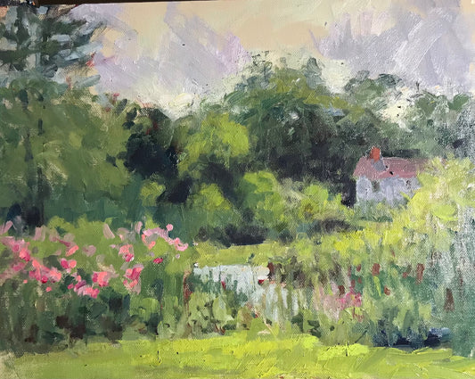 Rose Mallow at Hatch Pond (11 x 14 Inches)