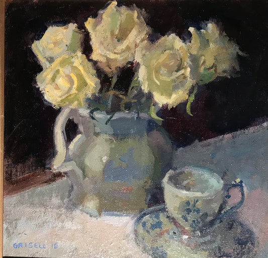 Teacup and Roses (12 x 12 Inches)