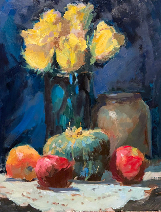“Roses in November” (20 x 16 Inches)