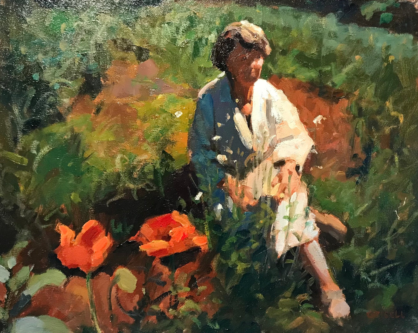Ruth and Poppies (16 x 20 Inches)