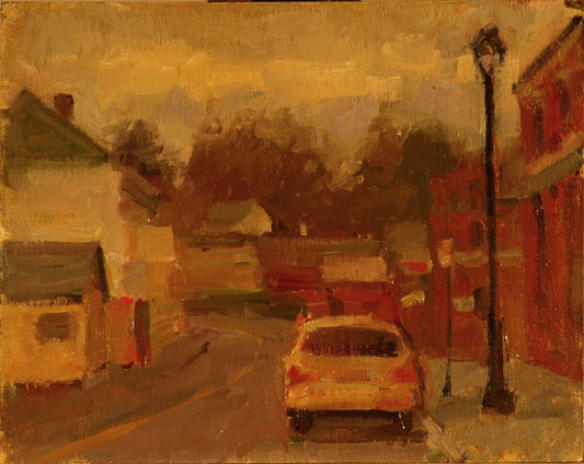 Gray Day - Railroad Street (8 x 10 Inches)