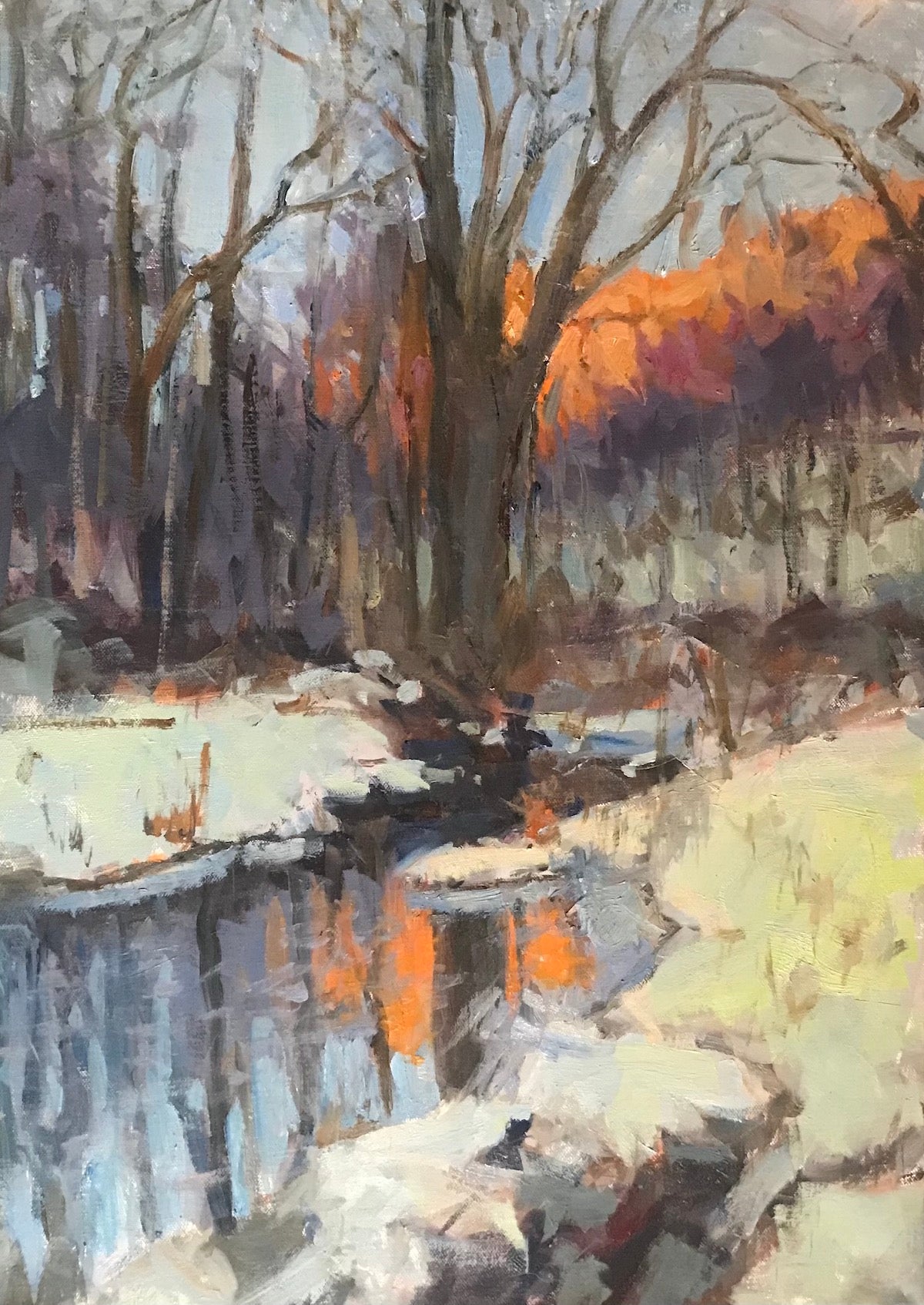 The Brook at Last Light (24 x 18 Inches)