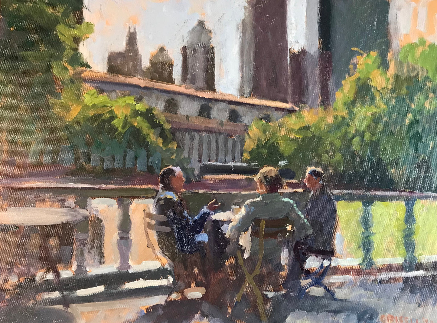 Three Friends in Bryant Park (16 x 20 Inches)