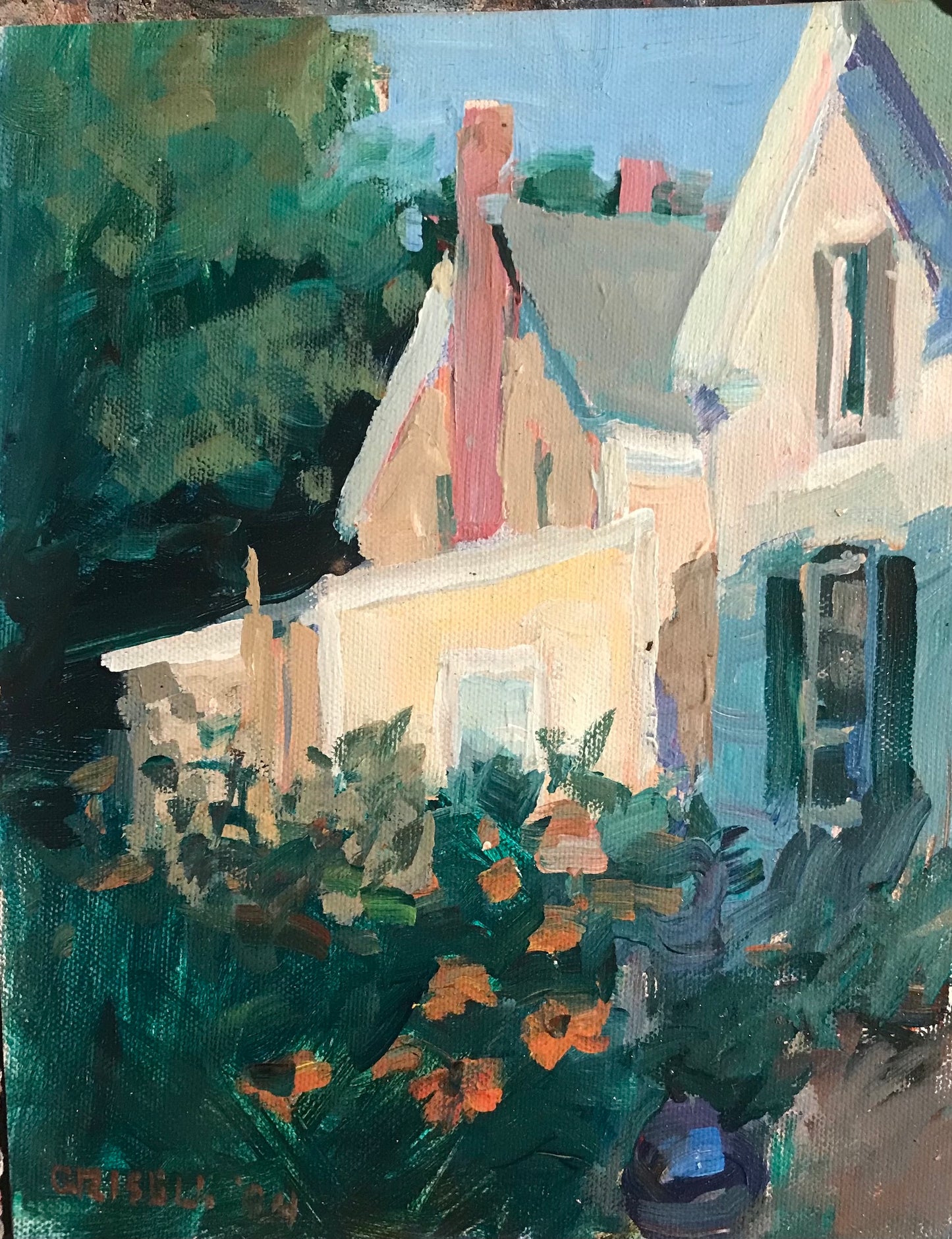 Two Houses in Amesbury (10 x 8 Inches)