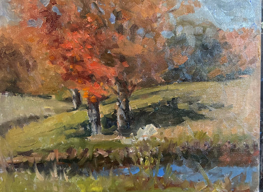 Two Trees at Bridgewater (11 x 14 Inches)